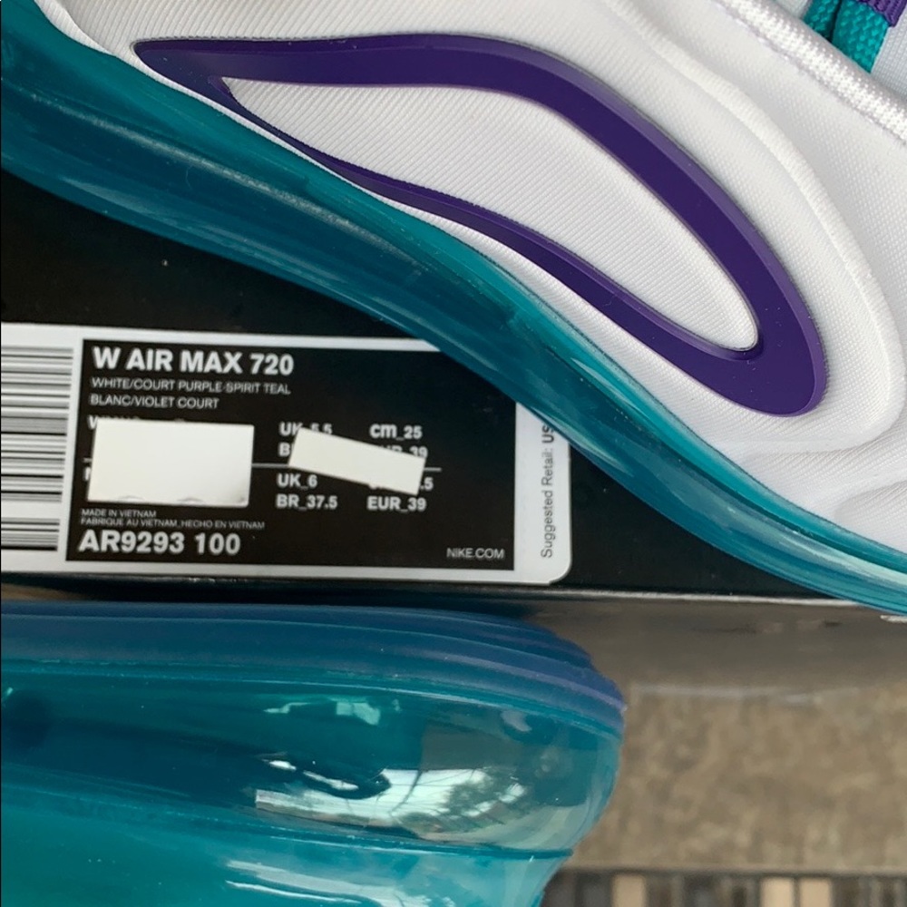 NIKE W AIR MAX 720 white/court purple-spirit teal - Picture 6 of 16